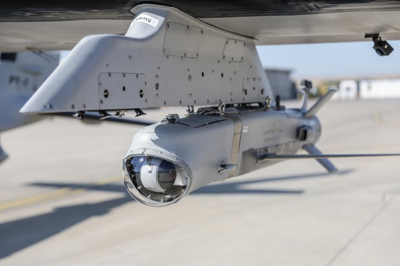 Baykars Kemankes 1 AI-based mini cruise missile during a firing test from Bayraktar Akinci UCAV on June 28, 2025. (Baykar/Handout/AA)