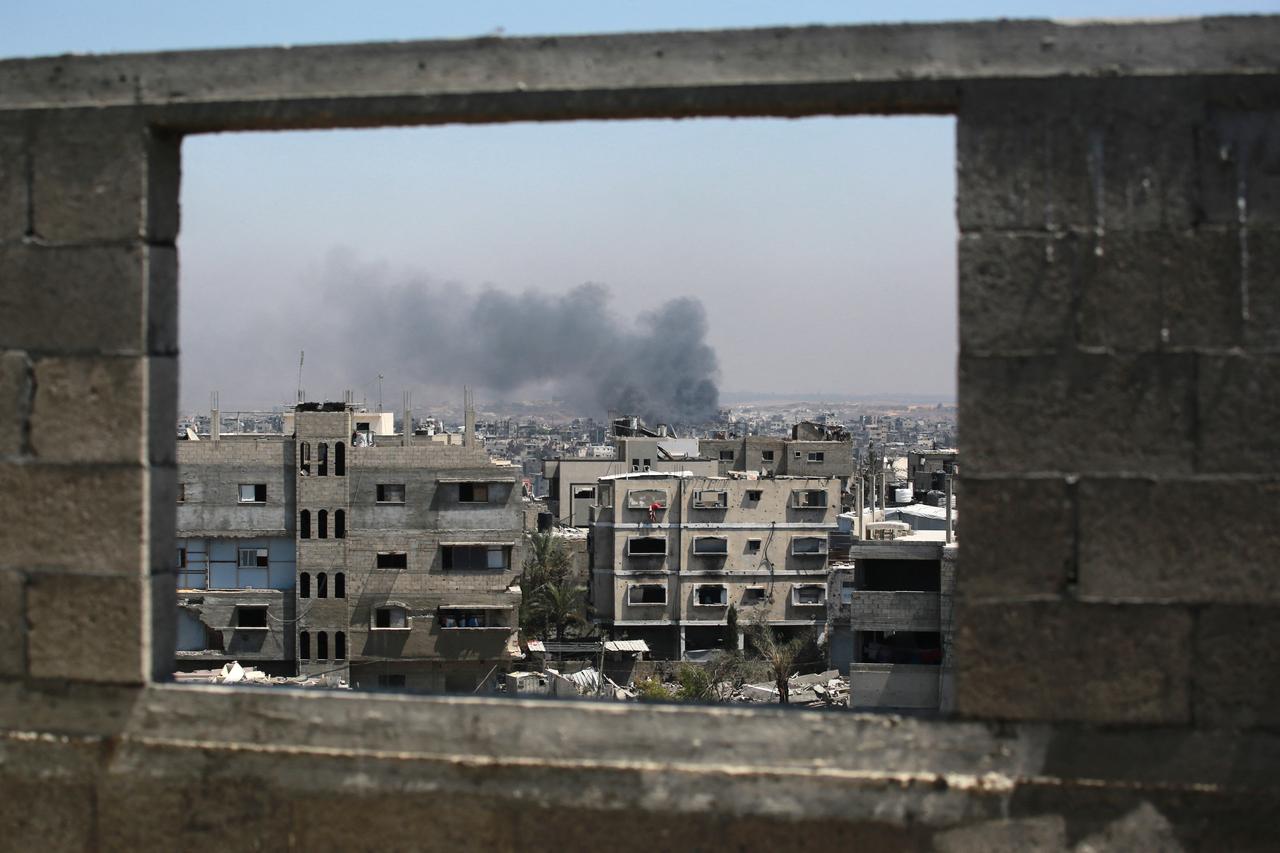 Smoke billows after an Israeli strike on Jabalia in the northern Gaza Strip on June 28, 2025. (AFP Photo)