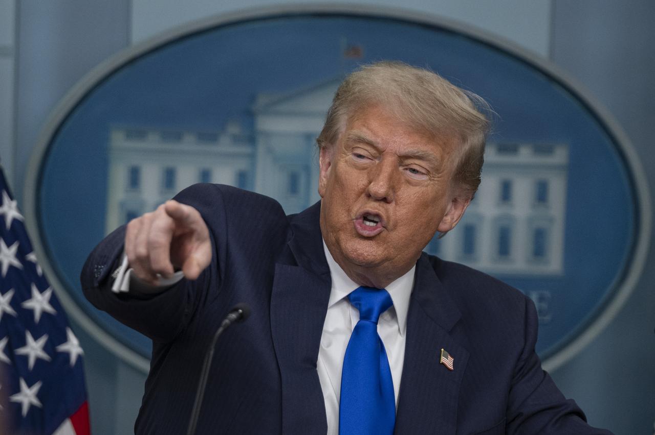 US President Donald Trump speaks at the White House Press Briefing room in Washington DC., United States on June 27, 2025. (AA Photo)