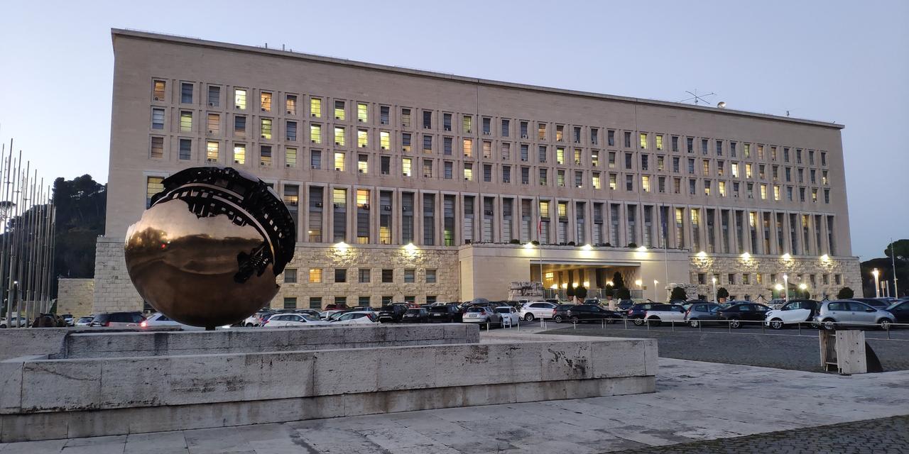 The building that houses the Ministry for Foreign Affairs and International Cooperation, Palazzo della Farnesina in Rome, Italy, 2020. (Photo via Wikimedia)