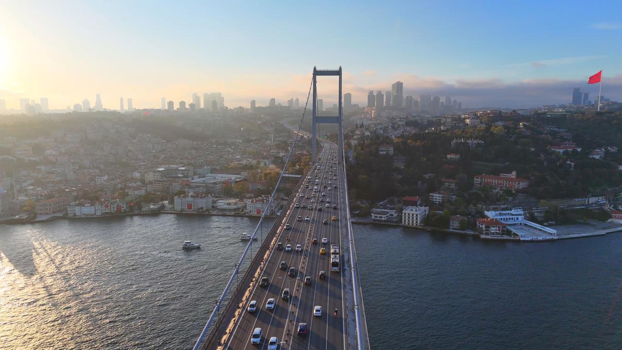 A view of Istanbul’s July 15 Martyrs Bridge during evening traffic in Istanbul, Türkiye, accessed on June 3, 2025. (Adobe Stock Photo)