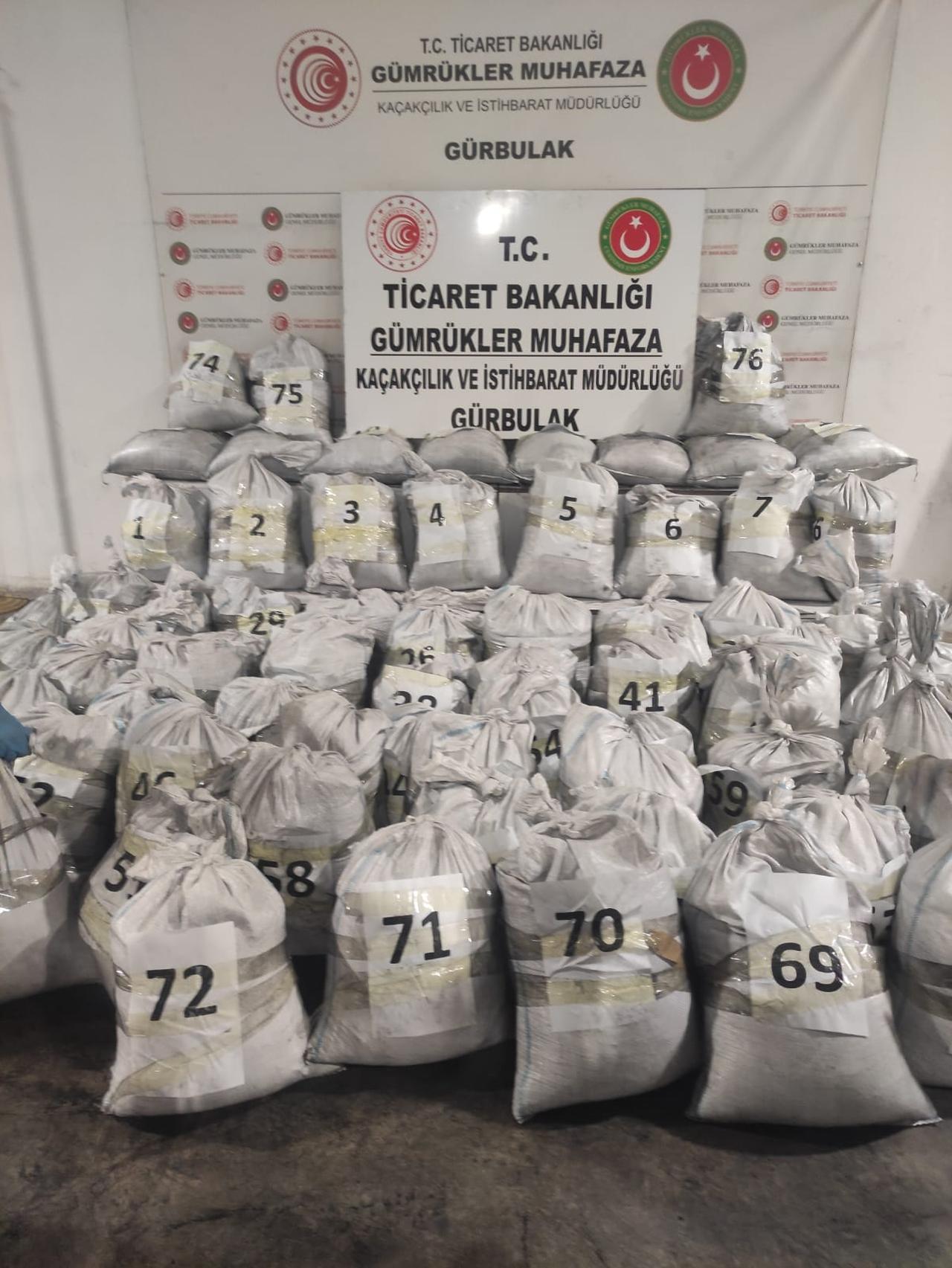 Ticaret Bakanl??? gümrük muhafaza ekipleri, A?r?daki Gürbulak Gümrük Kap?s?nda, tek seferde 1 ton 870 kilogram uyu?turucu ele geçirerek tarihi bir operasyona imza att?. ( Ticaret Bakanl??? - Anadolu Ajans? )