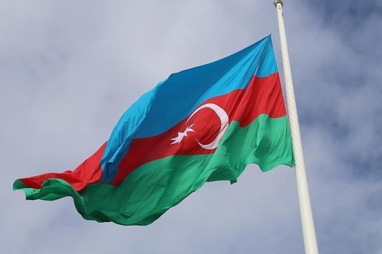 An Azerbaijani flag, accessed on 29 June, 2025. (AA Photo)