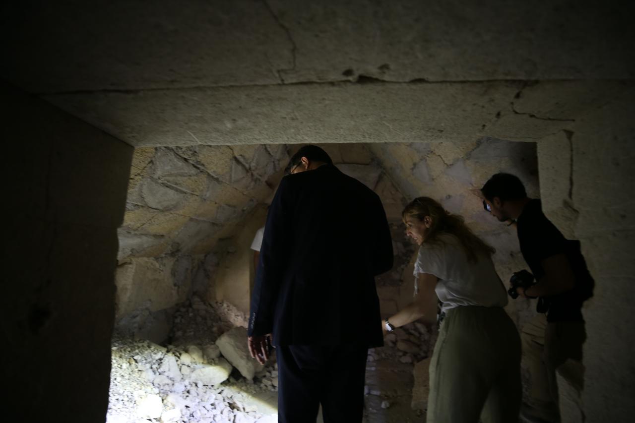 The 2,500-year-old Dardanos Tumulus, discovered in 1959 during construction works for a cement factory in Canakkale, is being re-examined by a scientific team from various universities around the world, June 30, 2025. (AA Photo)