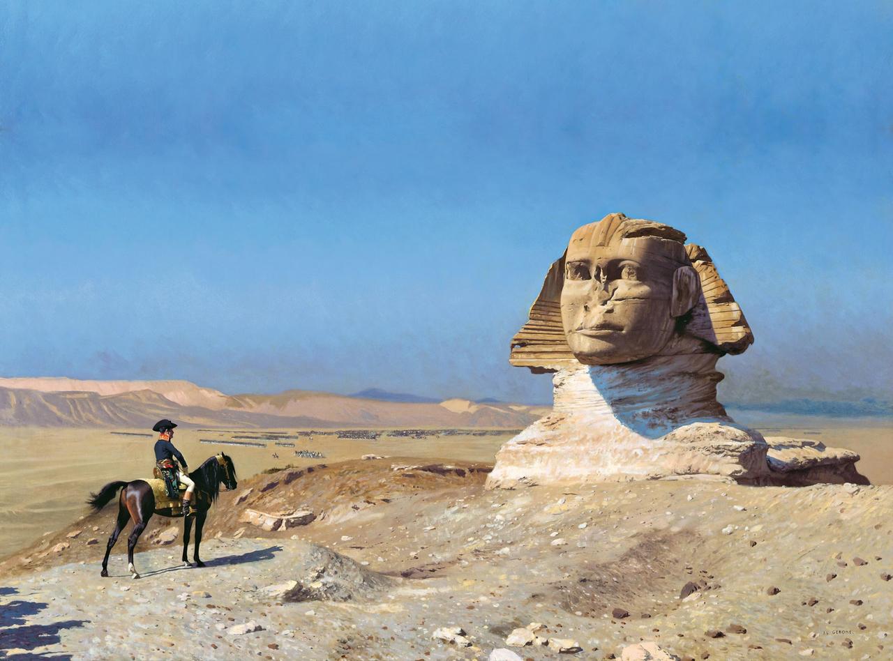 Jean-Leon Gerome’s painting “Bonaparte Before the Sphinx," 1886. (Photo via Wikimedia)