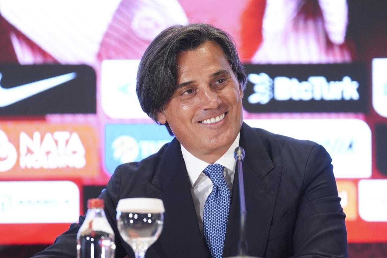 National Team Coach Vincenzo Montella at ceremony following contract extension at Hasan Dogan Training Facility, June 30, 2025. (AA Photo)