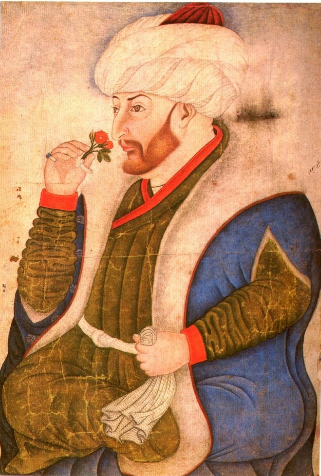 A portrait of Sultan Mehmed II by Nakkas Sinan Bey. (Photo via ekrembugraekinci.com)