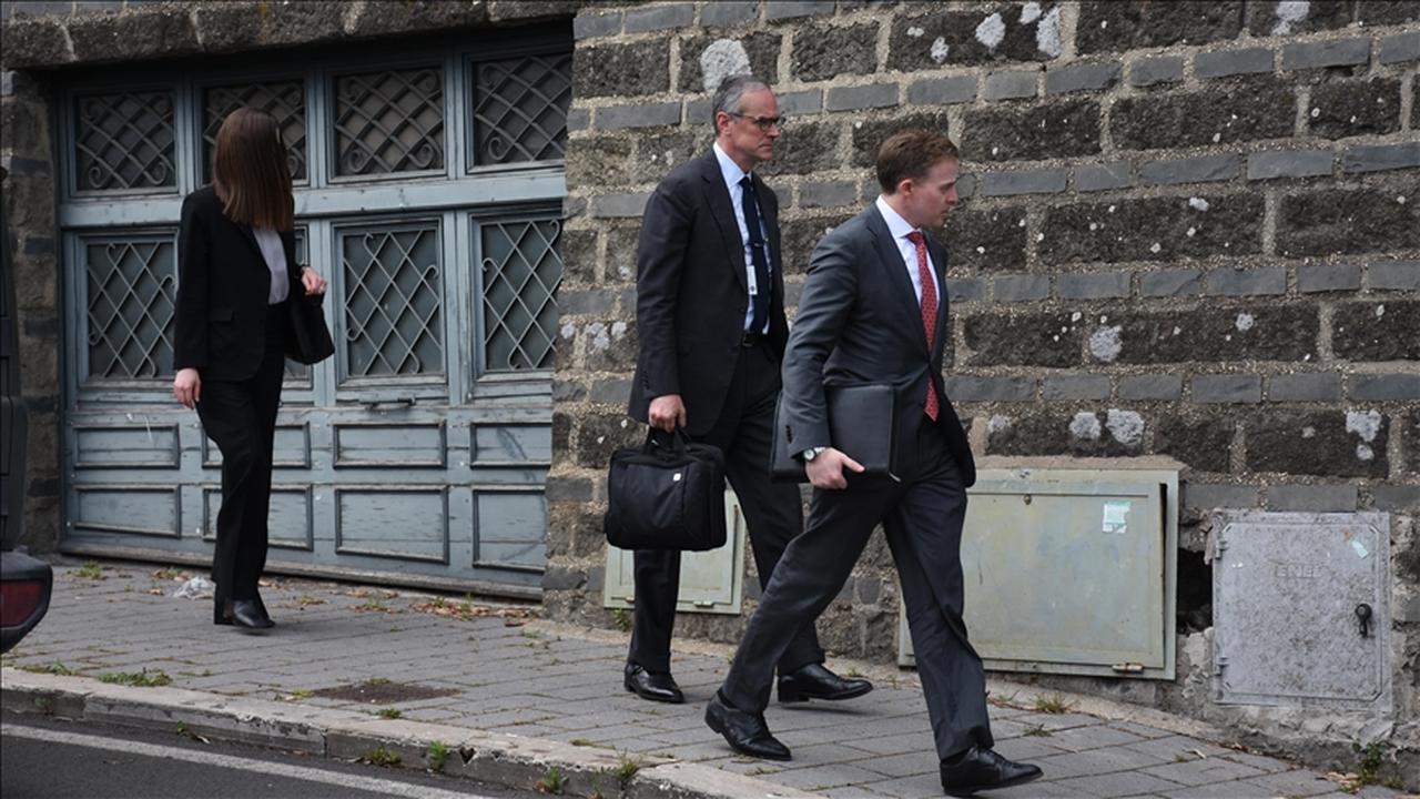 The U.S. delegates arrive at the Omani Embassy residence for the fifth round of nuclear talks between Iran and the United States as the meeting is hosted by Omani Foreign Minister Badr bin Hamad al-Busaidi, with tight security measures in place in Rome, Italy on May 23, 2025. (AA Photo)