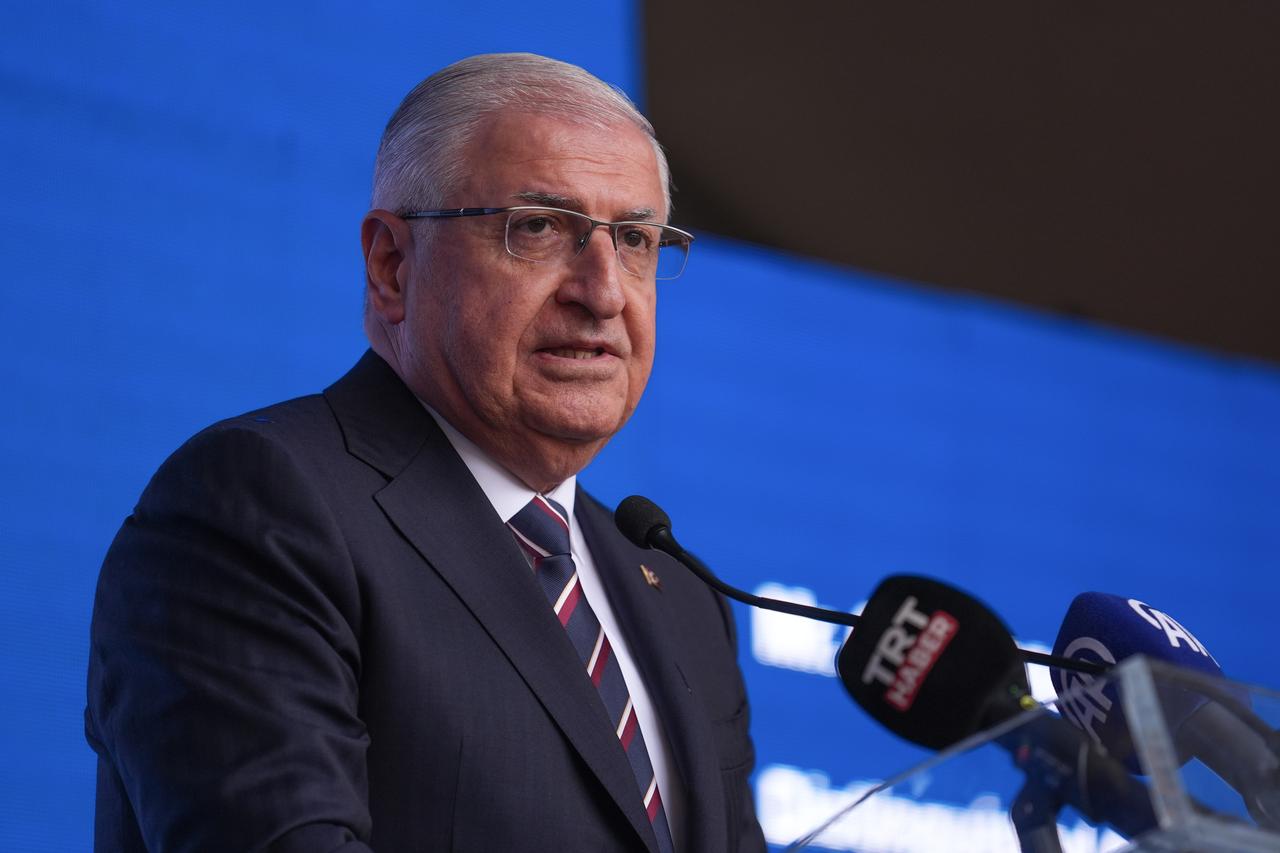 Defense Minister Yasar Guler attends reception in Ankara for Italy National Day and gives speech, Ankara, Turkiye, May 30, 2025. (AA Photo)