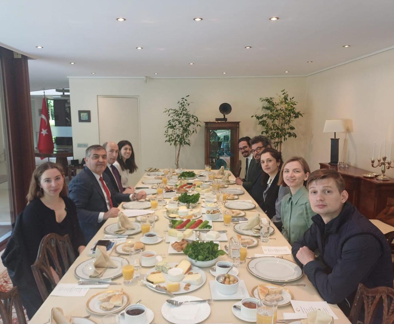 Ambassador Faruk Kaymakci hosts a traditional Turkish breakfast in Brussels to mark World Breakfast Day, June 3, 2025. (?? Photo)