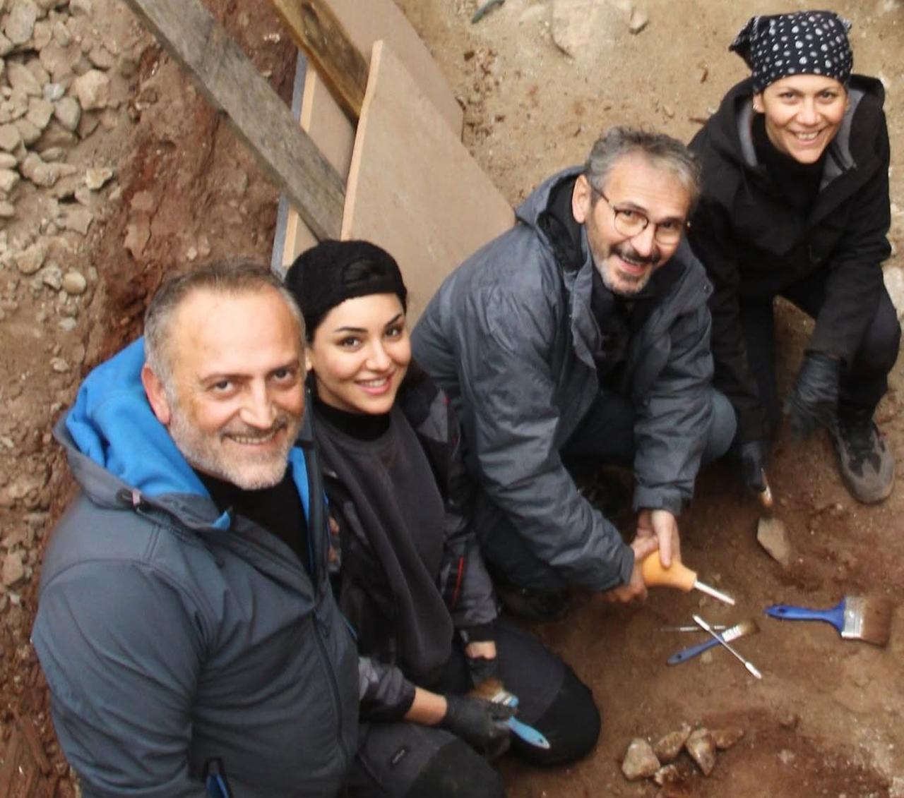 Excavation work at Tumulus T26 in the ancient city of Gordion in Ankara, Türkiye, Jan. 4, 2025. (Photo via Instagram/@atakanakcayyy)
