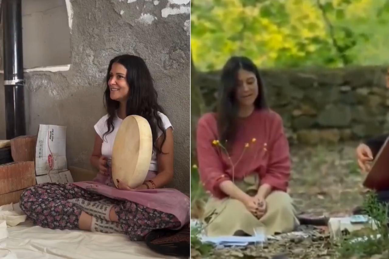 Elif Boyner, daughter of renowned businessman Cem Boyner and heiress to one of Türkiye’s most prominent families, is pictured embracing a spiritual and rural lifestyle in her ancestral village of Sazak, Eskisehir (L), Türkiye. (Photo collage by Türkiye Today team)