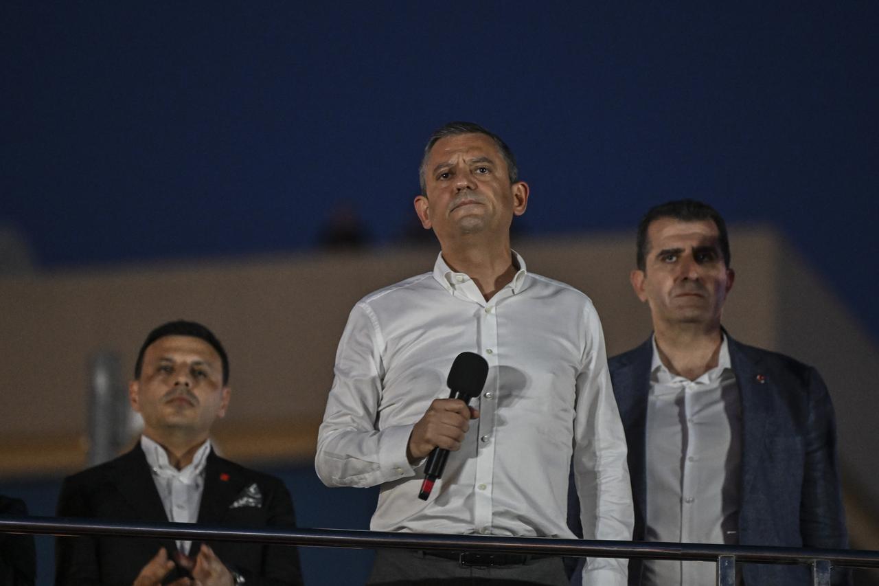 CHP Chairman Ozgur Ozel attends a rally organized by his party in Gaziosmanpasa following corruption and terrorism investigations targeting the Istanbul Metropolitan Municipality (IMM) and delivers a speech on 4 June, 2025. (AA Photo)