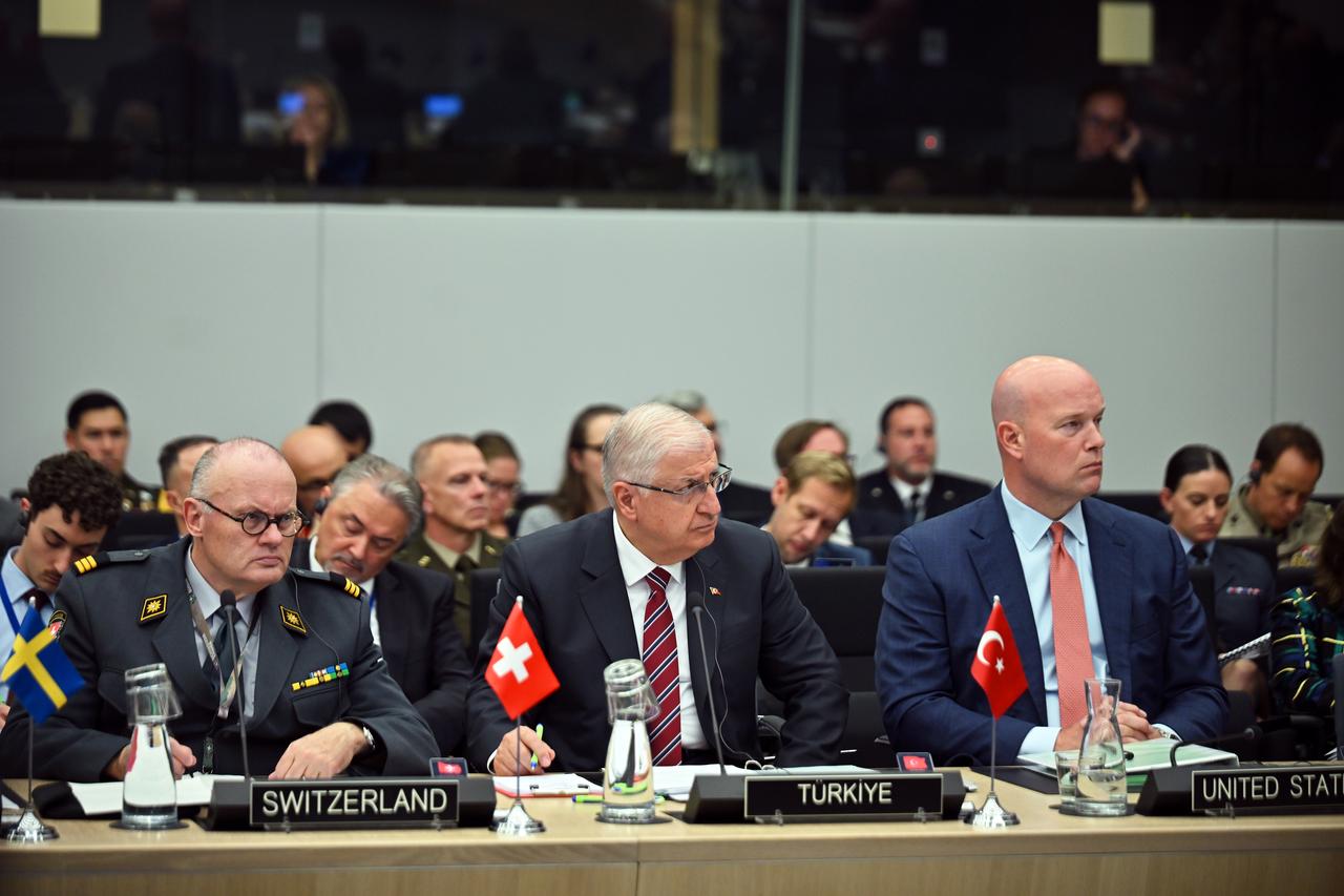 Turkish Defense Minister Yasar Guler attends the Ukraine Defense Contact Group meeting held at NATO Headquarters in Brussels, Belgium on June 04, 2025. (AA Photo)