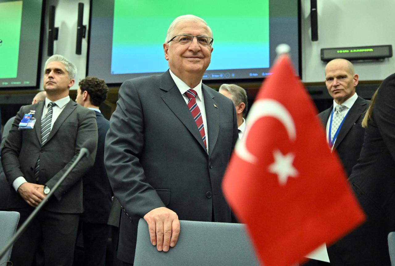 BRUSSELS, BELGIUM - JUNE 04: Turkish Defense Minister Yasar Guler attends the Ukraine Defense Contact Group meeting held at NATO Headquarters in Brussels, Belgium on June 04, 2025. The meeting, co-hosted by Germany and the United Kingdom, gathered defense officials from allied nations. ( Dursun Aydemir - Anadolu Agency )