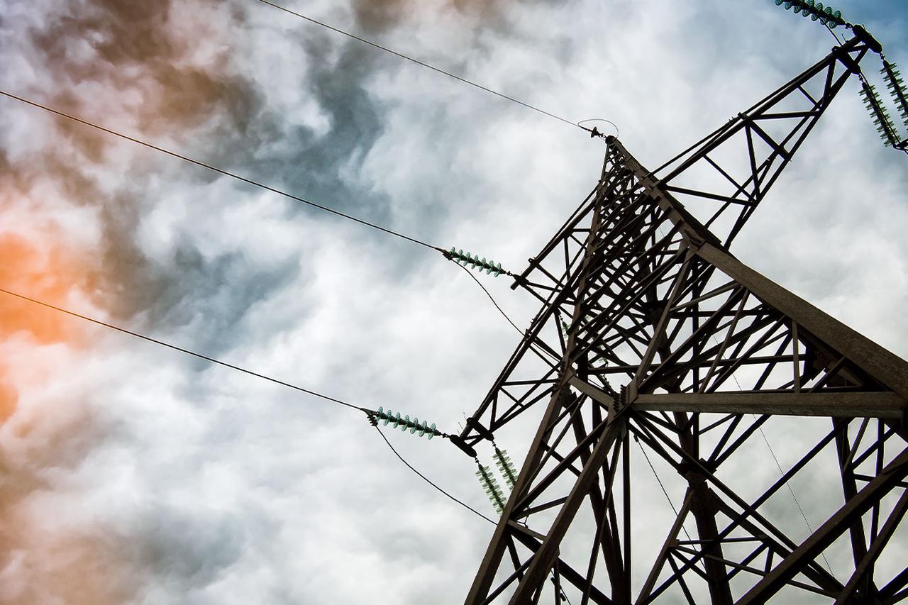 File photo shows a high-voltage transmission tower in Türkiye, accessed on June 5, 2025. (IHA Photo)