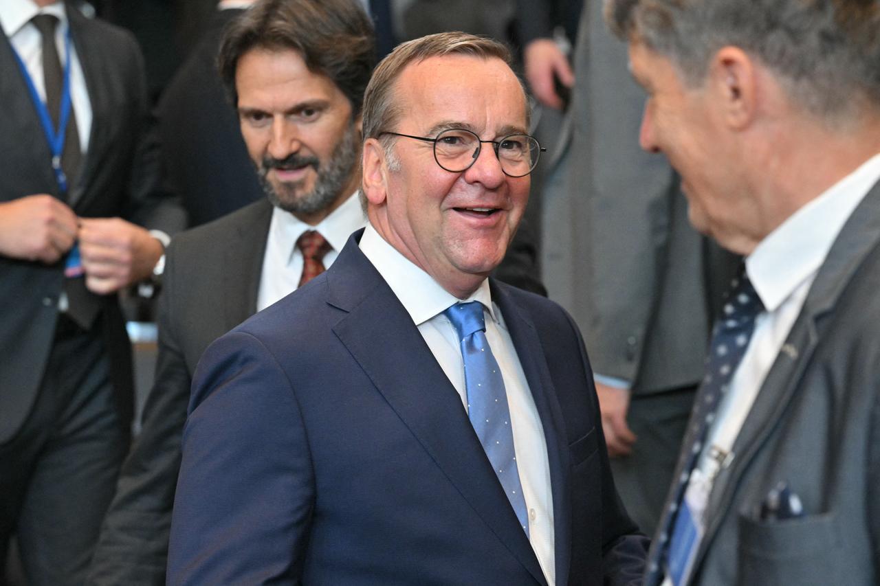 Germanys Defence Minister Boris Pistorius arrives for a NATO Defence Ministers meeting at the NATO headquarters, in Brussels, on June 5, 2025. (Photo by NICOLAS TUCAT / AFP)