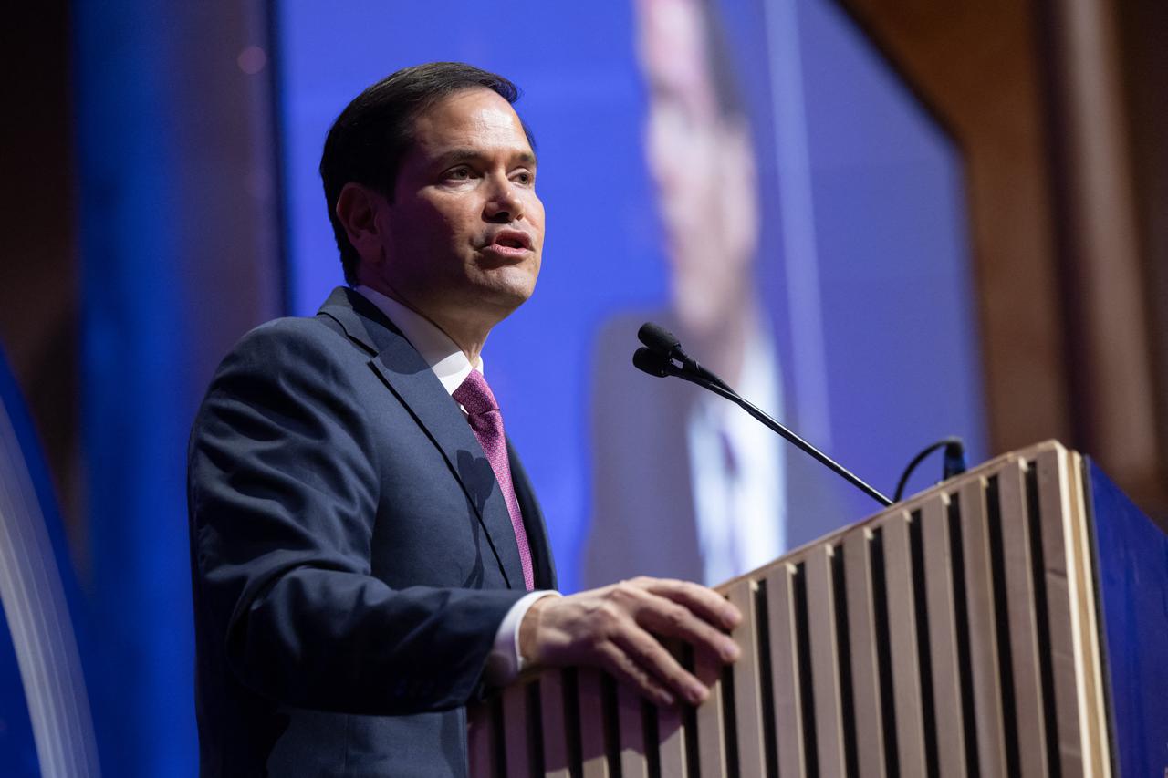 US Secretary of State Marco Rubio speaks during the American Compass Fifth Anniversary Gala at the National Building Museum in Washington, DC on June 3, 2025. (AFP Photo)