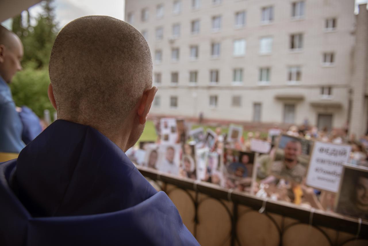 Prisoners released by Russian forces arrive in Ukraine as third part of 1,000-for-1,000 prisoner swap is completed in Northern Ukraine on May 25, 2025. (AA Photo)