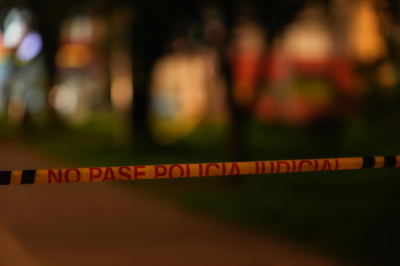Forensic investigators examine the scene where Senator Miguel Uribe Turbay was shot and injured in the Modelia neighborhood of Bogota, Colombia on June 7, 2025. (AFP Photo)