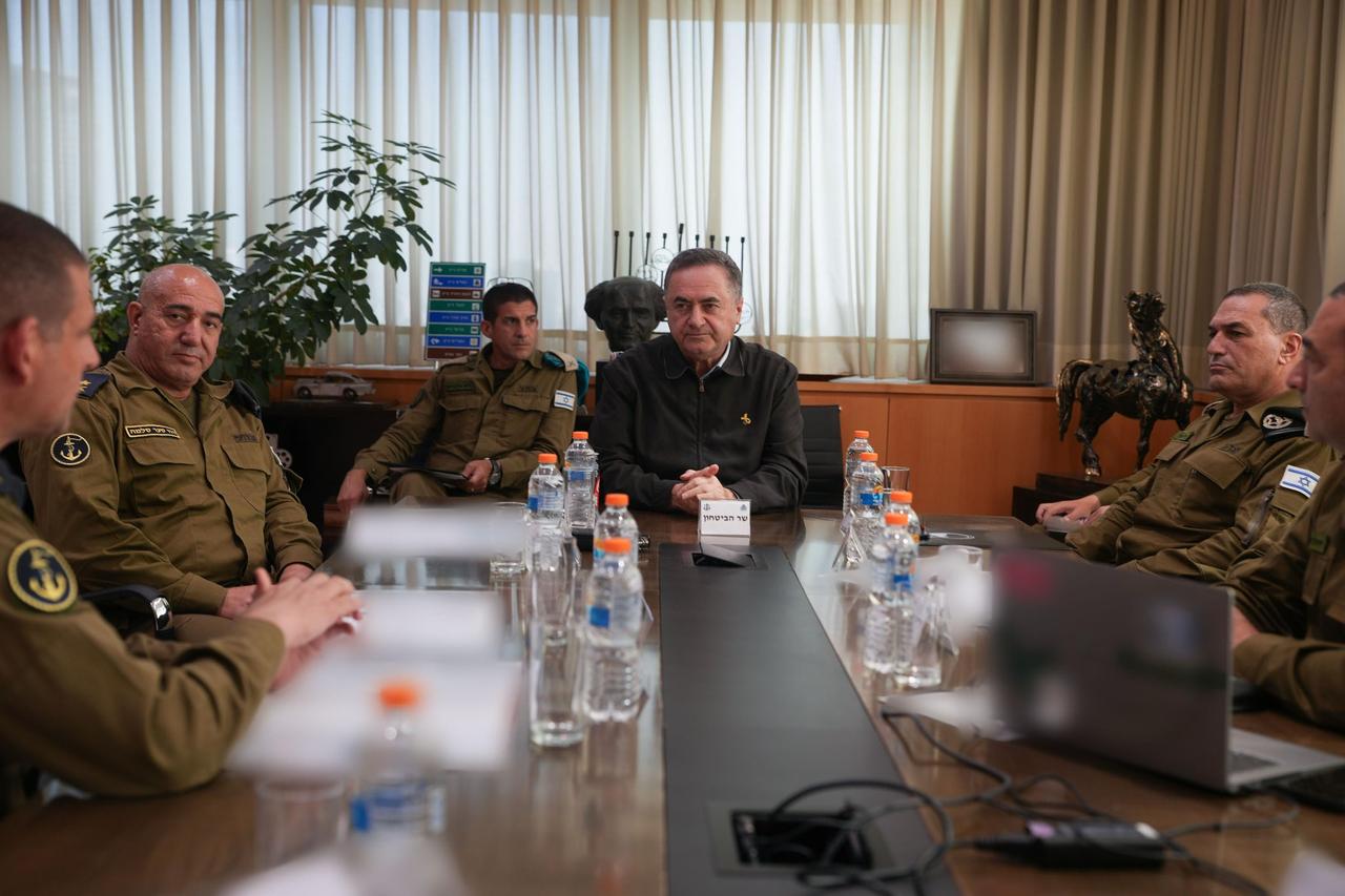 Israeli Defense Minister Israel Katz with other military officers in 8 June, 2025. (Photo via X/@Israel_katz)