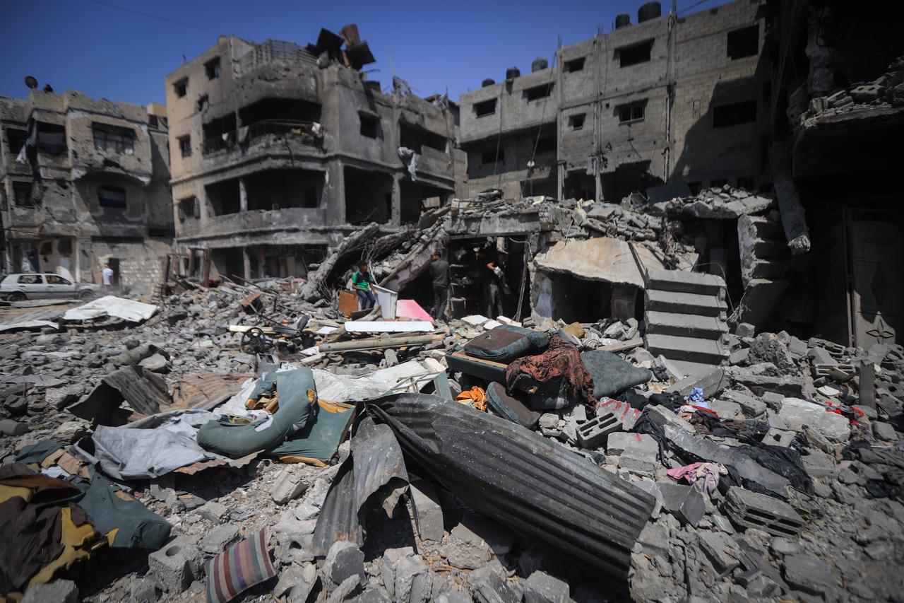A view of devastation after Israeli strikes on various areas in Gaza on the second day of Eid al-Adha, June 7, 2025. (AA Photo)