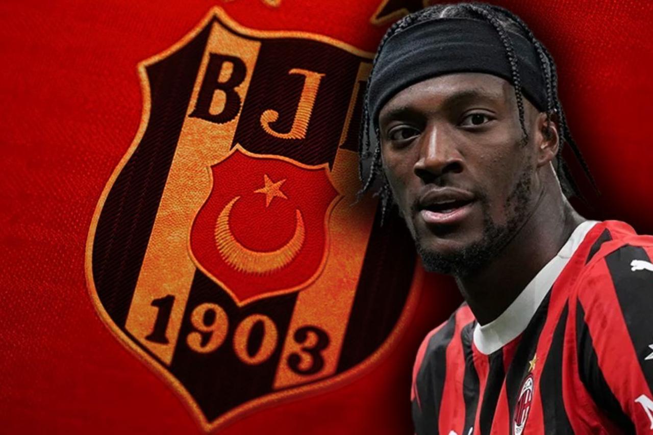 A photo collage of English striker Tammy Abraham and Besiktas logo, June 30, 2025. (Photo collage by Türkiye daily)