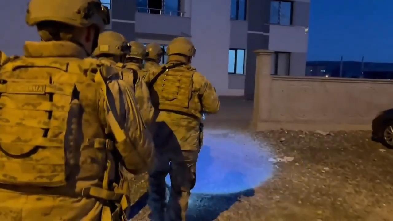 Turkish Gendarmerie forces at an unspecified location during operations against FETO terrorist organization on July 30, 2025. (Screengrab from video via X/@AliYerlikaya)