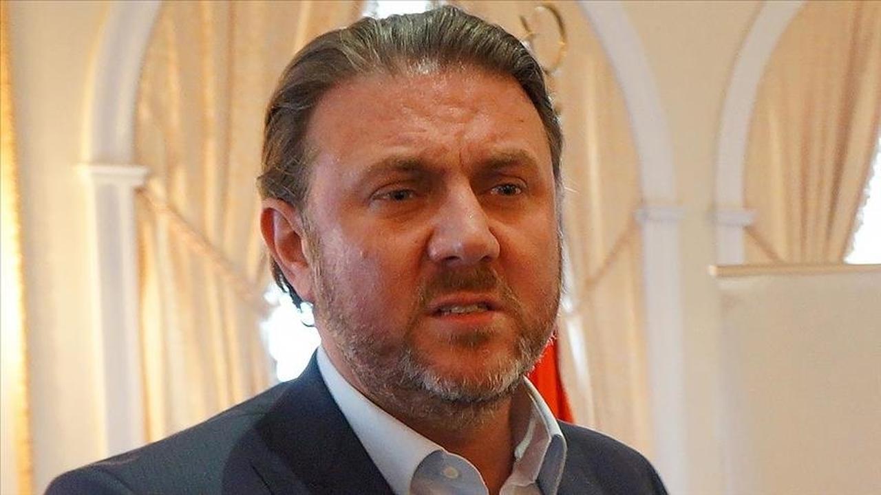 Yigit Bulut speaks during a press event in Türkiye, accessed on July 11, 2025. (AA Photo)