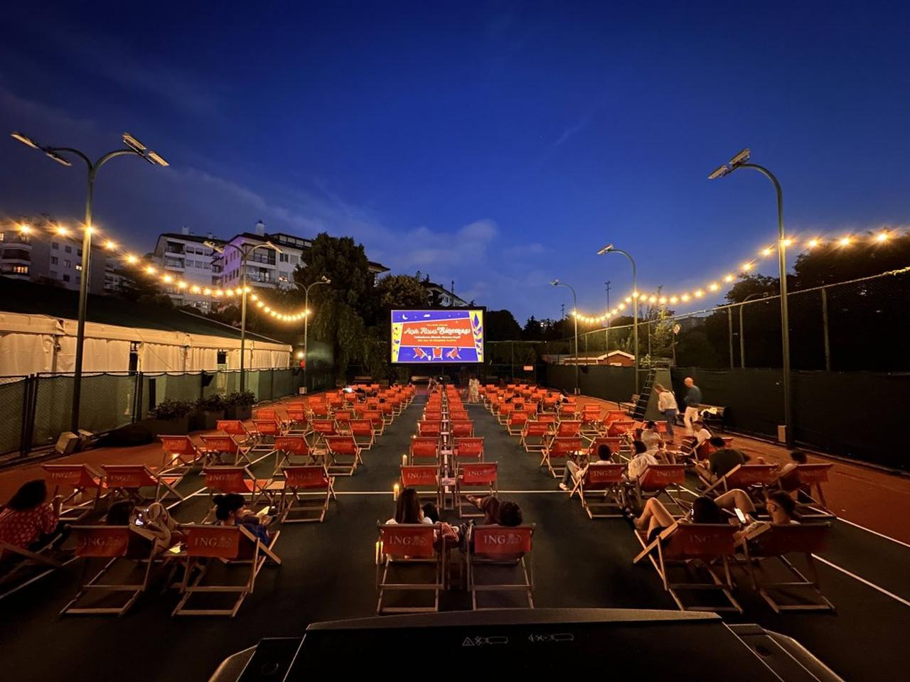 Hillside City Club offers rooftop terrace screenings as part of its open-air summer cinema, Istanbul, Türkiye, July 11, 2025. (Photo via Oggusto)