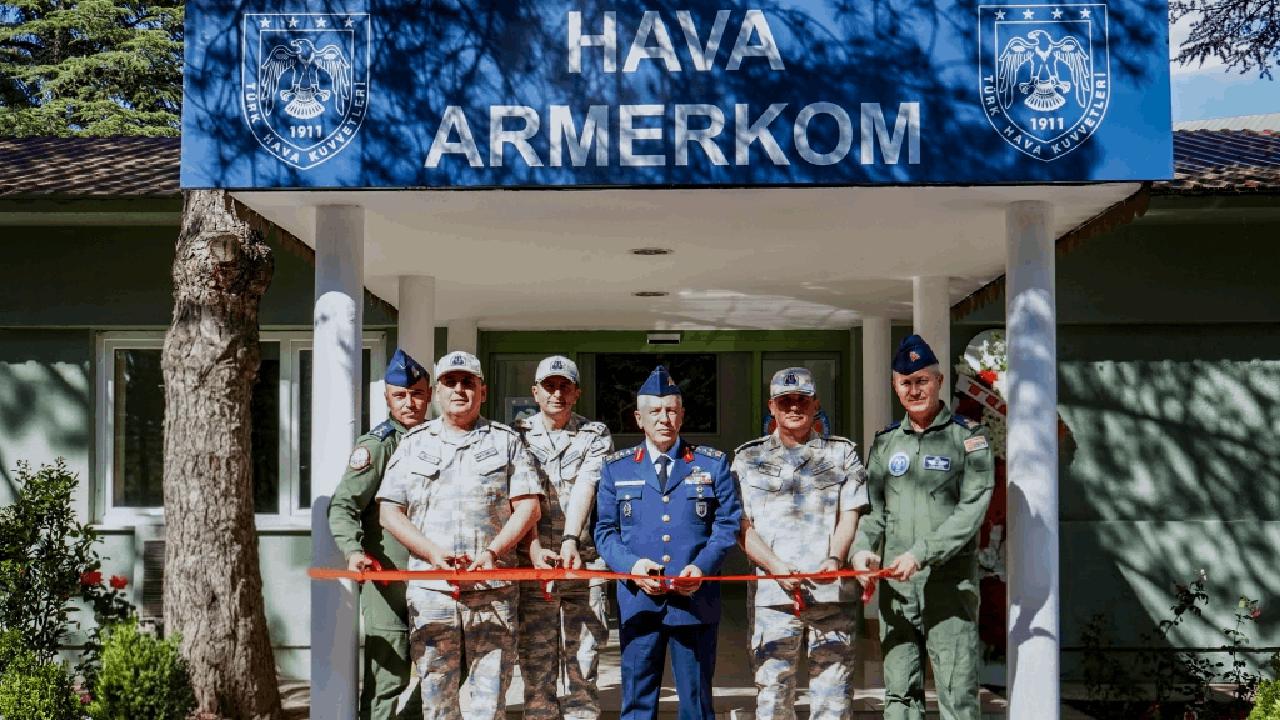 Air Force Commander General Ziya Cemal Kadioglu (C) at opening ceremony of the Air Force Research Center Command (ARMERKOM) and 403rd Test Squadron Command at Murted Air Base on 6 July, 2025. (Photo via Turkish Air Force)