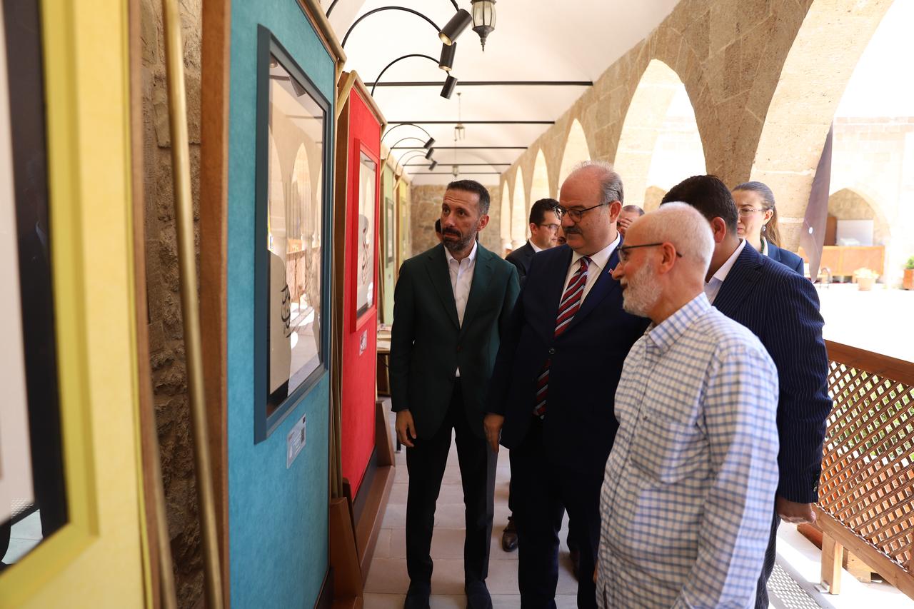 Van Culture Road Festival, part of the “Türkiye Culture Road Festivals” by the Ministry of Culture and Tourism, starts with an opening program as Deputy Minister Serdar Cam visits the exhibition and receives information about the works at Van Museum in Van, Türkiye on July 12, 2025. (AA Photo)