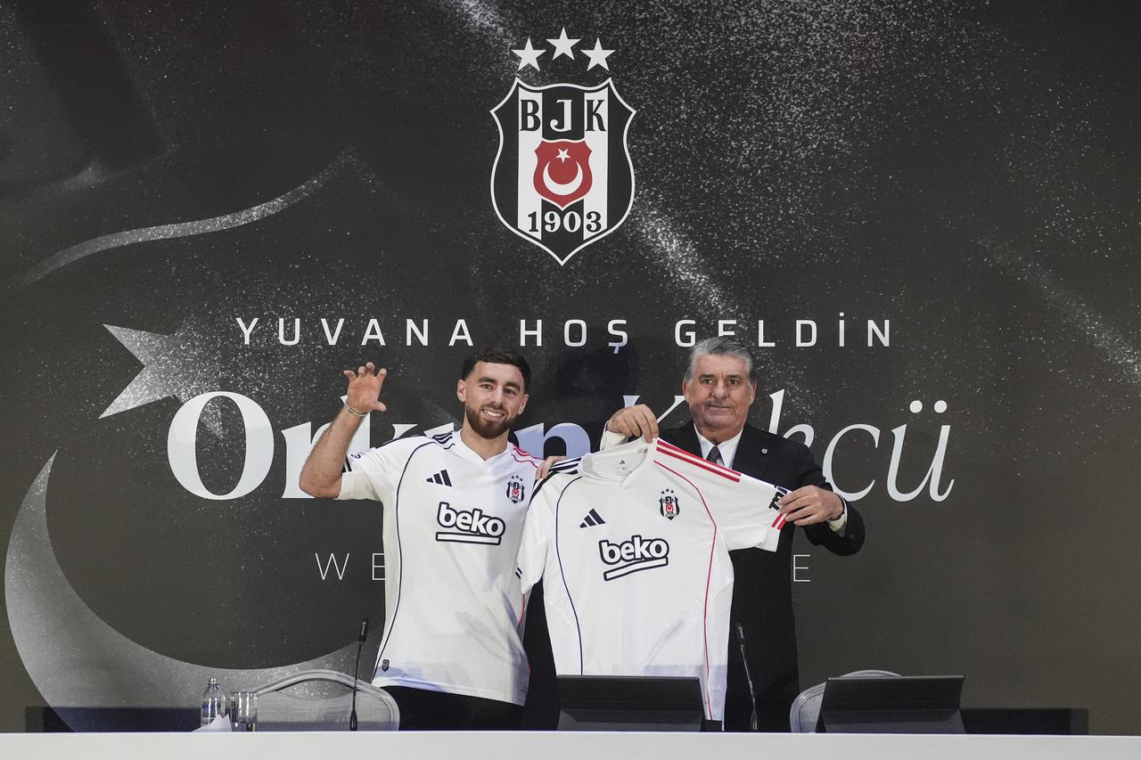 Besiktas signs a contract with Orkun Kokcu Tupras Stadium in Istanbul, Türkiye on July 12, 2025. (AA Photo)