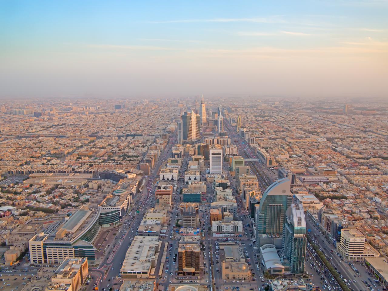 Aerial view of downtown Riyadh, Saudi Arabia, February 29, 2016. (Adobe Stock Photo)