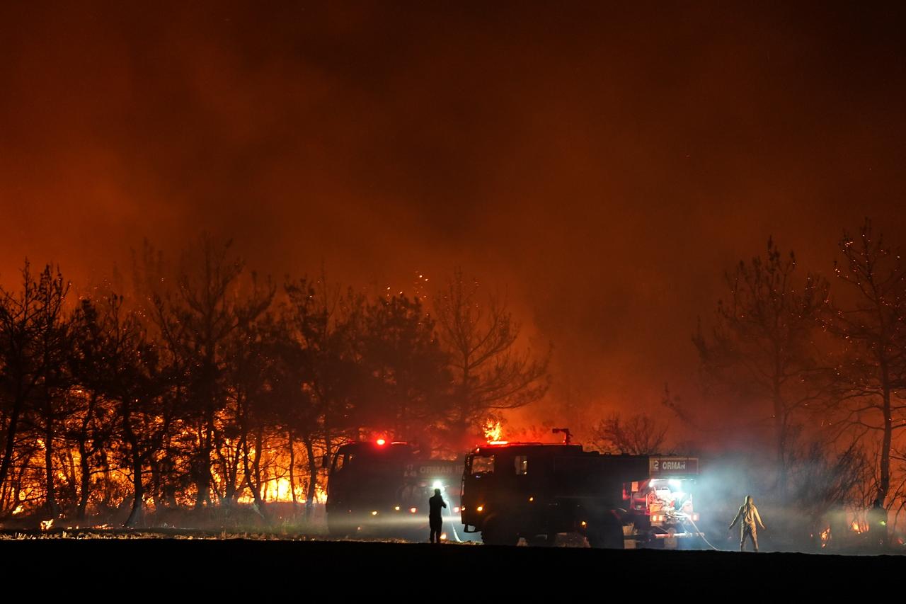 Forest fire threatens homes, historic mosque in Türkiye’s Canakkale Image