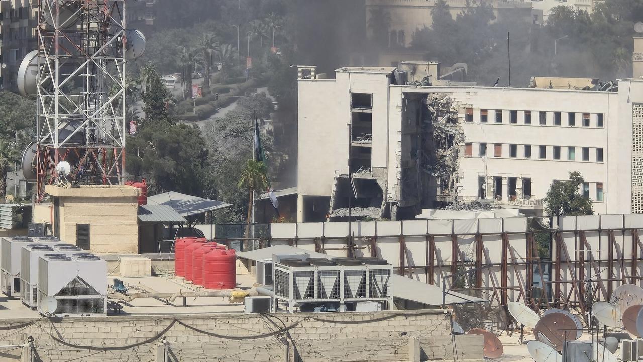 Smoke rises from the Syrian army’s General Staff Complex after Israeli warplanes carried out multiple airstrikes in Damascus, Syria on July 16, 2025. (AA Photo)