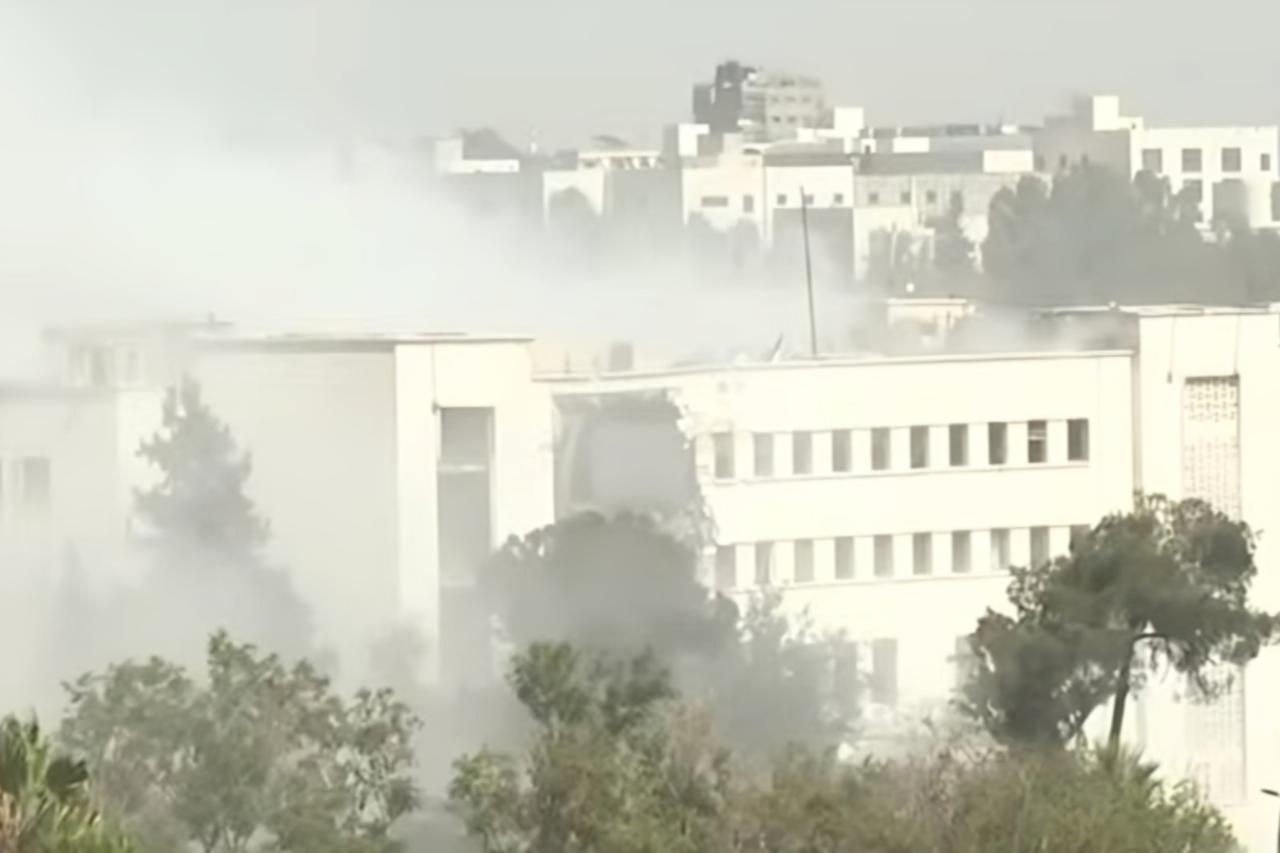Syrian Armed Forces’ General Staff HQ, Damascus, Syria, July 16, 2025. (Photo via Social Media)