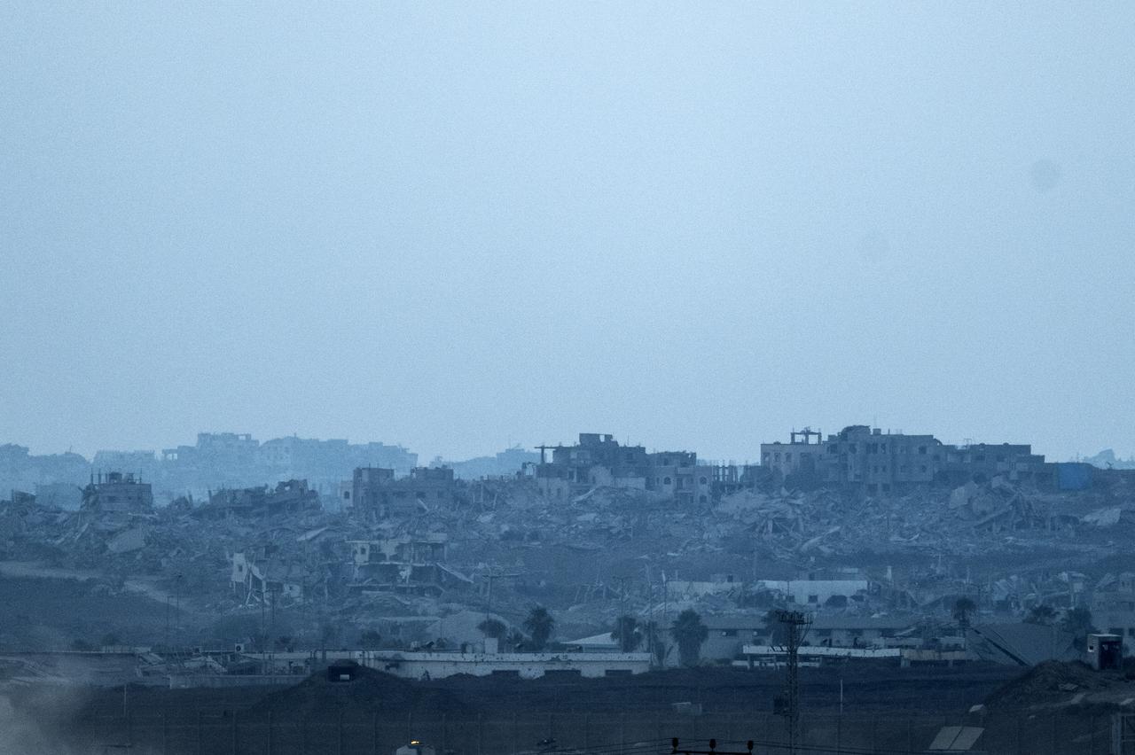A view of the damage is seen from the Sderot area, Israel, near the Gaza border following Israeli attacks on Jabalia in northern Gaza on July 15, 2025. (AA Photo)