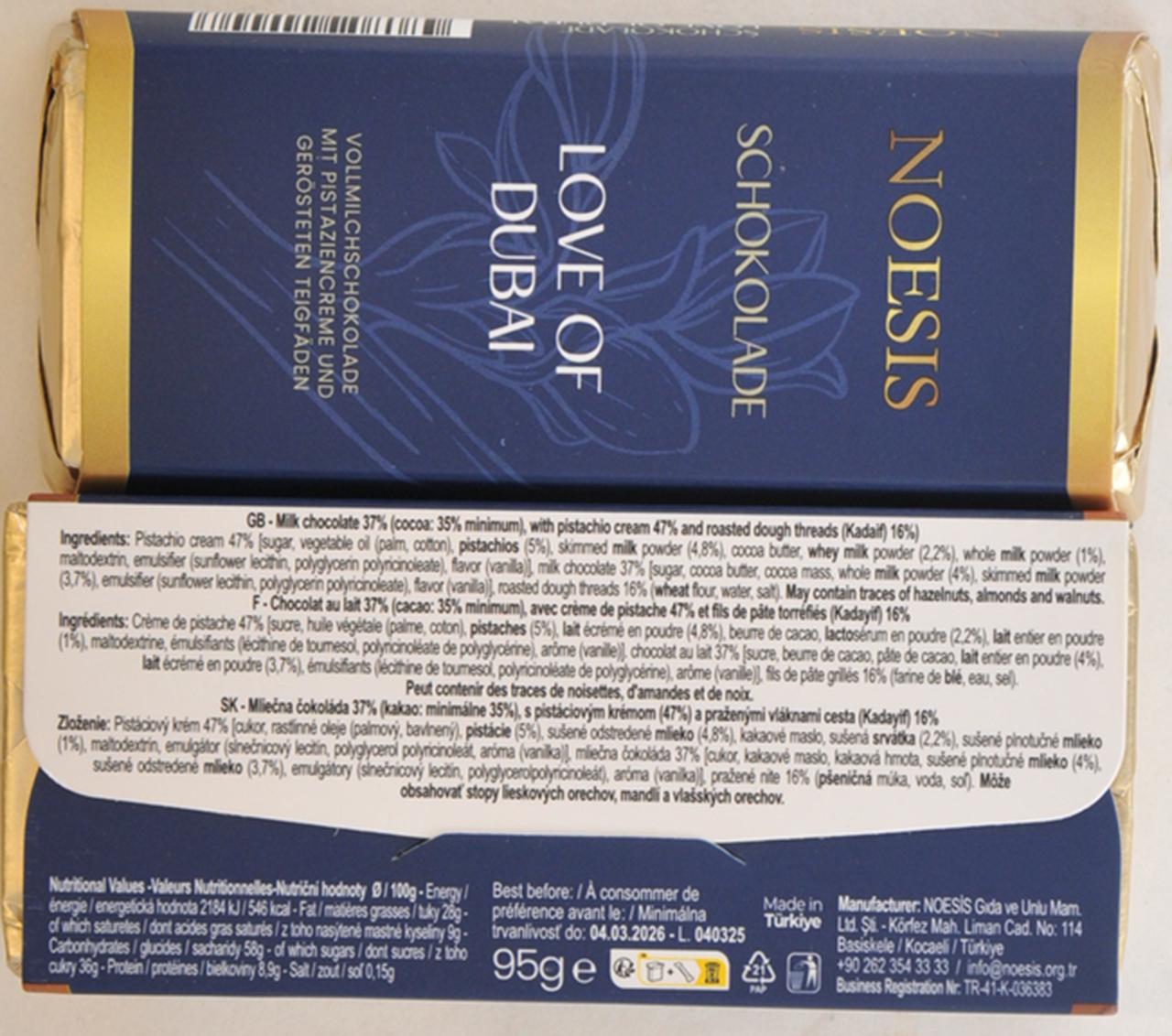 UK recalls thousands of Dubai chocolate bars over peanut allergen risk