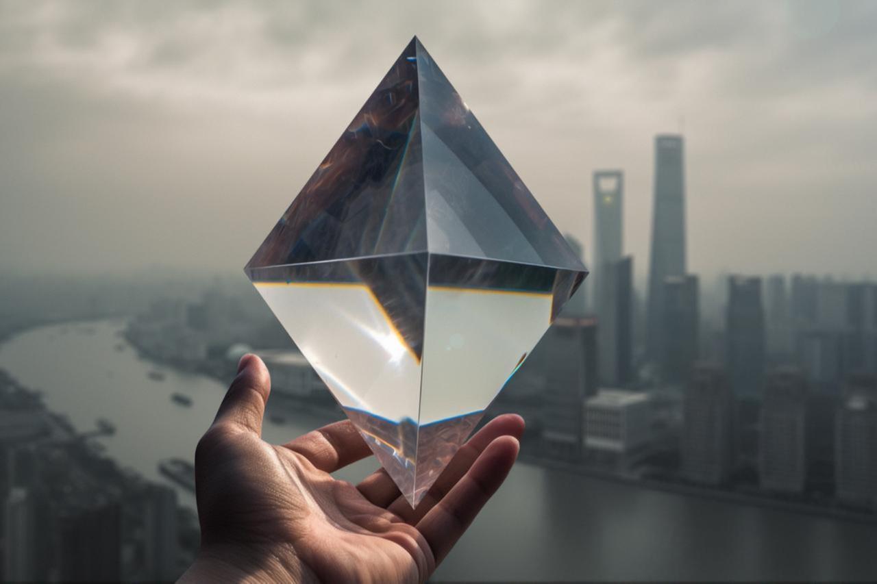 Holding Ethereum in a hand with a city background.(Adobe Stock Photo)