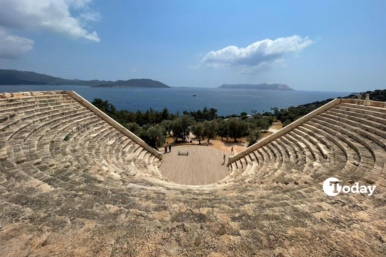 Ancient theater of Antiphellos overlooking sea offers timeless views in Türkiye’s Kas Image