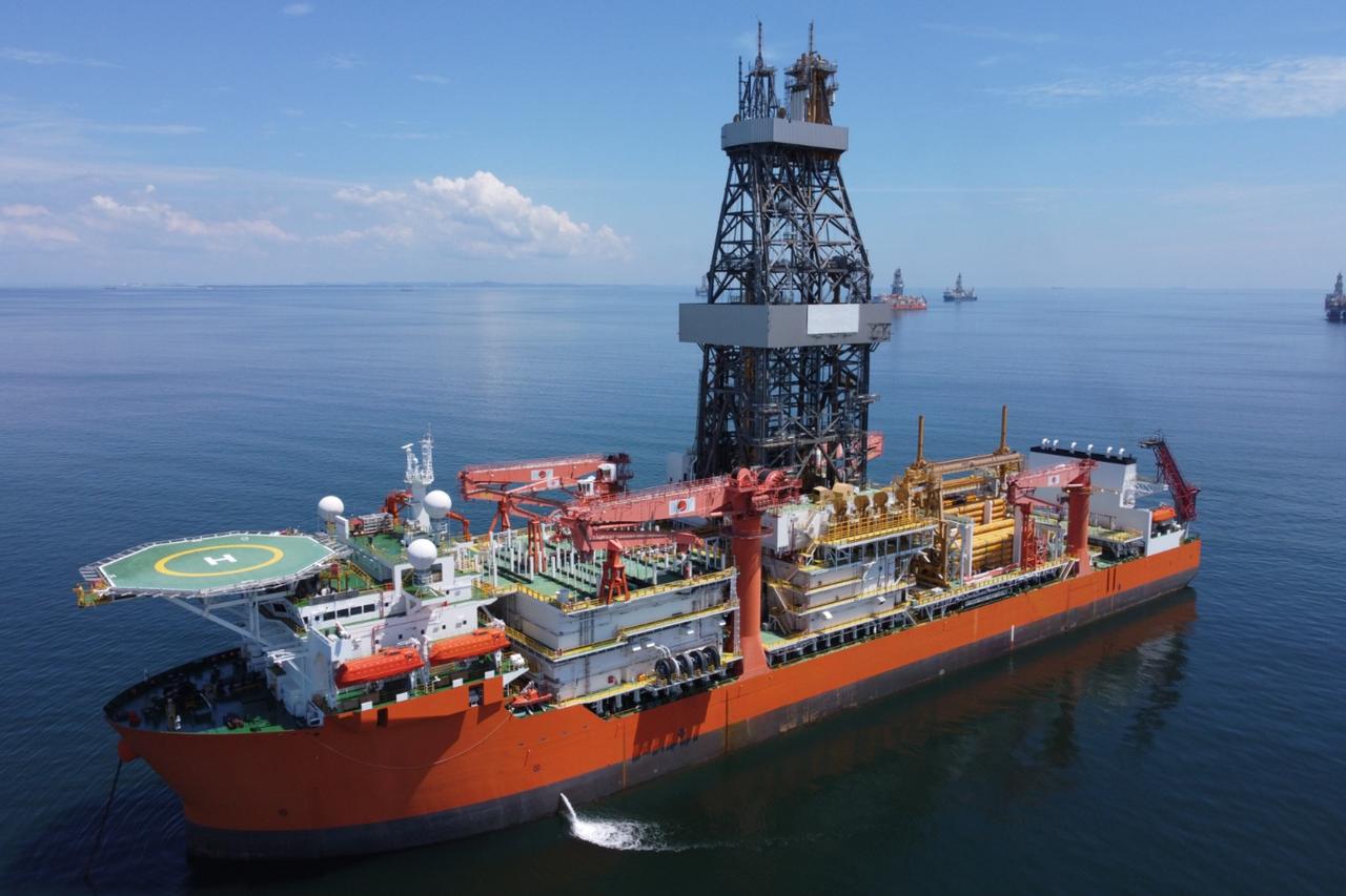 One of the new 7th generation deep-sea drillships of Türkiyes energy fleet on July 18, 2025. (AA Photo)