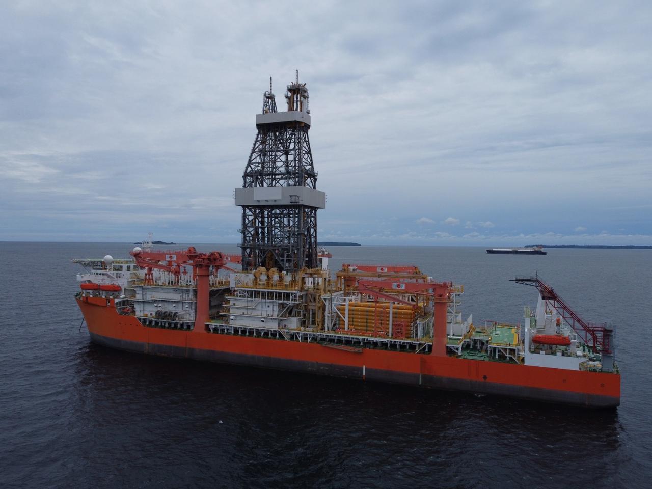 One of the new 7th generation deep-sea drillships of Türkiye's energy fleet on July 18, 2025. (AA Photo)