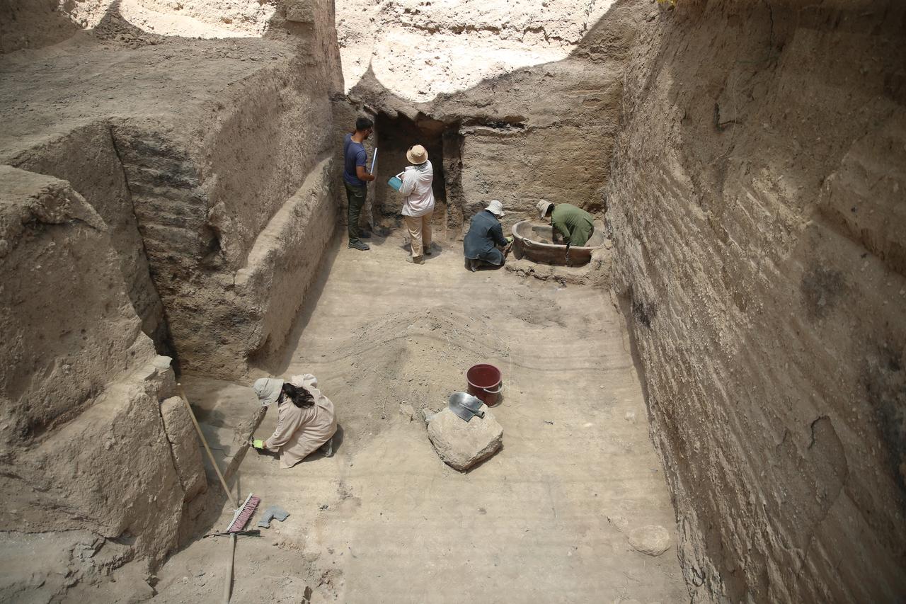 A view from the ongoing archaeological excavations at Ayanis Fortress, located on a hill overlooking Lake Van in Türkiye, July 18, 2025. (AA Photo)