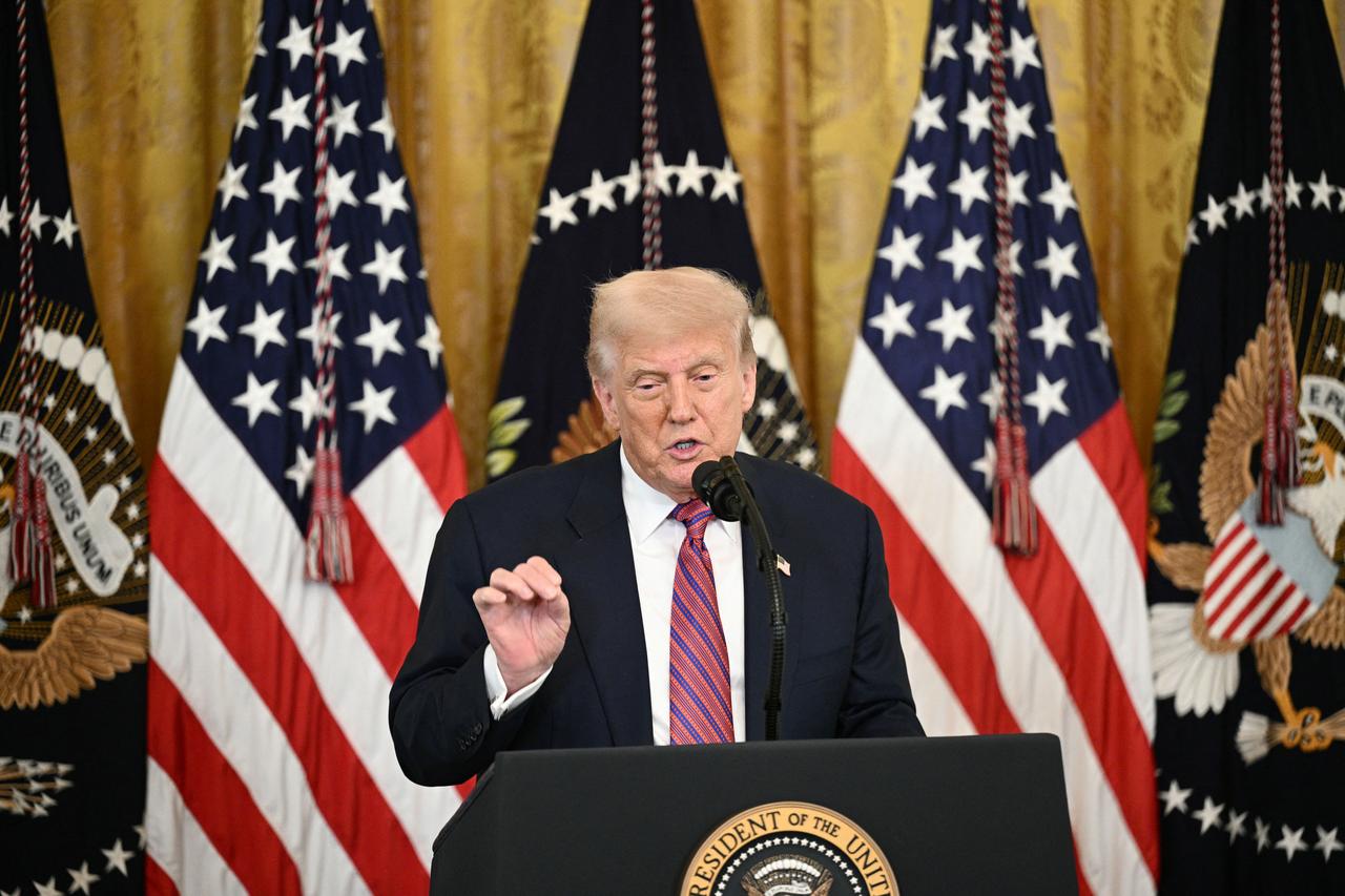 US President Donald Trump speaks in the East Room of the White House in Washington, DC, on July 18, 2025. (AFP Photo)