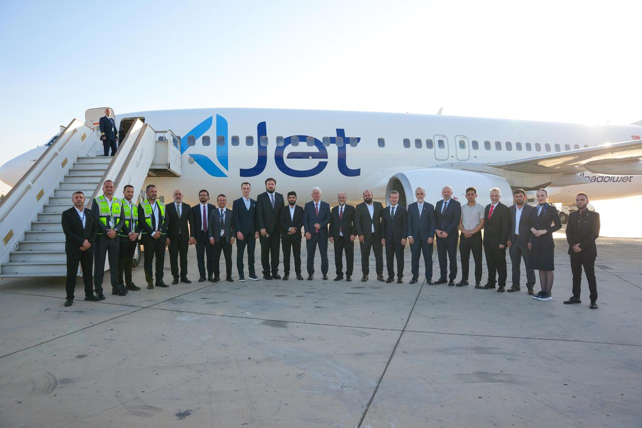 The first flight from Istanbul Sabiha Gökçen Airport to Damascus, July 2, 2025 (Photo via AA)