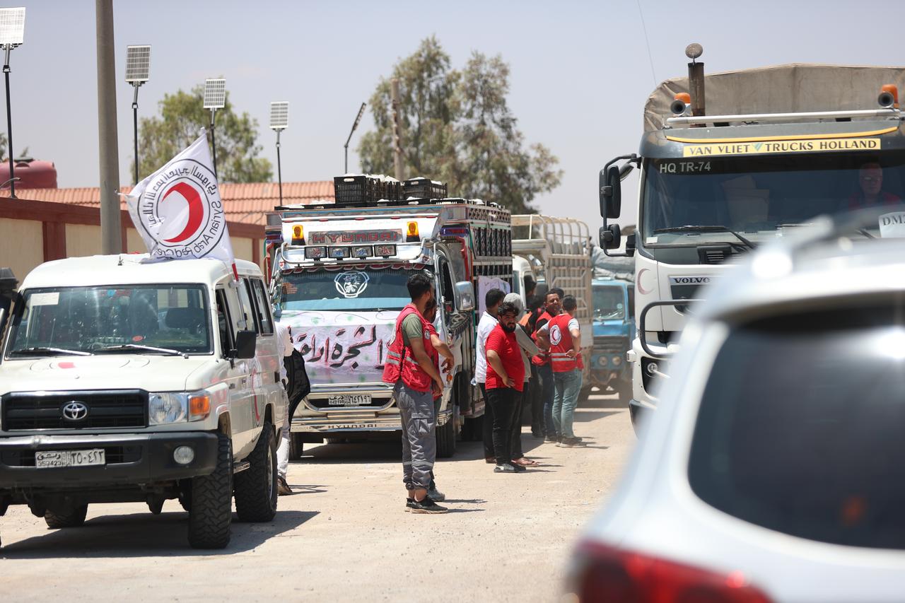 Police forces are deployed on the outskirts of Sweida in Syria on July 20, 2025. (AA Photo)