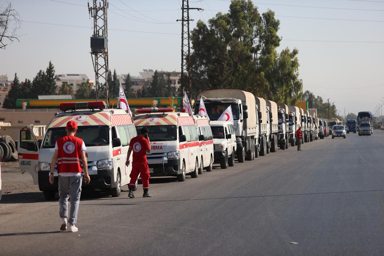 Police forces are deployed on the outskirts of Sweida to controls the roads in Syria on July 20, 2025. (AA Photo)