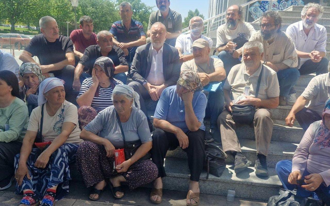 Residents and farmers from rural communities stage a sit-in protest outside Parliament in Ankara, Türkiye, July 19, 2025. (Photo via X/@cigdemtoker)