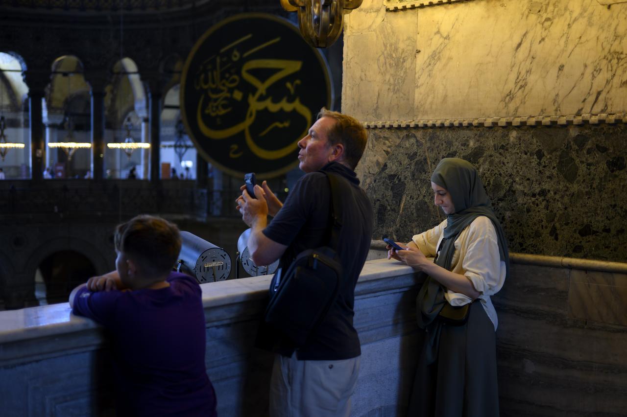 A view of Hagia Sophia, rebuilt three times throughout history and standing for 15 centuries, Istanbul, Türkiye, July 23, 2025. (AA Photo)